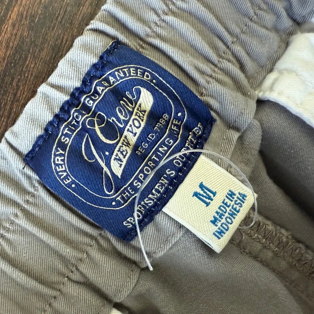 J‎ Crew Chino Pants Medium Drawstring Gray Relaxed Taper Sportsman's Outftter